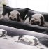 3pcs 2pcs 3D Cute Animal Dog Pug Print Bedclothes Delicate Soft Bedding Set as shown