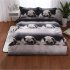 3pcs 2pcs 3D Cute Animal Dog Pug Print Bedclothes Delicate Soft Bedding Set as shown