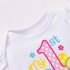 3pcs Baby Girls Skirt Set Flying Sleeve Romper Rainbow Princess Skirt With Headband For 0 2 Years Old Kids My first 18 24M 92