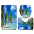 3pcs Bathroom  Rug Toilet  Contour  Mat Lid  Cover Non slip Bath  Mat ddl0007 50cmx80cm