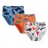 3pcs Boys Underpants Cotton Briefs Cute Cartoon Dinosaurs Printing Underwears For 3 10 Years Old Kids orange dinosaur 7 8Y 120