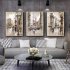 3pcs Canvas Oil Painting Modern Minimalist Street Frameless High definition Wall Picture 30x45cm