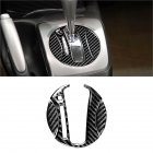 3pcs Carbon Fiber Automatic Gear Shift Panel Cover Trim For Civic 8th 2006 2011 Carbon black