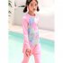3pcs Children Split Swimsuit Long Sleeves Trousers Surfing Sunscreen Swimwear With Swimming Cap For Girls 322 pink 9 10Y 12