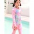 3pcs Children Split Swimsuit Long Sleeves Trousers Surfing Sunscreen Swimwear With Swimming Cap For Girls 322 purple 13 14Y 16