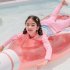 3pcs Children Split Swimsuit Long Sleeves Trousers Surfing Sunscreen Swimwear With Swimming Cap For Girls 322 purple 13 14Y 16