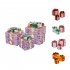 3pcs Christmas Lighted Gift Boxes With Bow Christmas Lighting Box Ornament For Home Indoor Porch Party Decoration White 3pcs set
