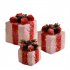 3pcs Christmas Lighted Gift Boxes With Bow Christmas Lighting Box Ornament For Home Indoor Porch Party Decoration white and red