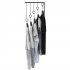 3pcs Clothing Display Stand with 5pcs Hanging Rings Wall Garment Racks Cloth Organizer  black