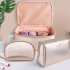3pcs Cosmetic Brush Pouch Makeup Storage Package Beauty Makeup Tools Rose gold