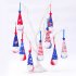 3pcs Fabric July Dwarfs Independence Day Hanging  Ornaments Set Decorations Handmade Plush Home Wall Decor a