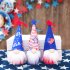 3pcs Fabric July Dwarfs Independence Day Hanging  Ornaments Set Decorations Handmade Plush Home Wall Decor a