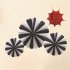 3pcs Halloween Hanging Paper Fans Ghost Decoration Bars Festval  Black and white  containing three large  medium and small 