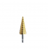 3pcs Hss Titanium Coated Step Drill  Bit Drilling Power Tools Wood Hole Cutter Cone Drill 4 32