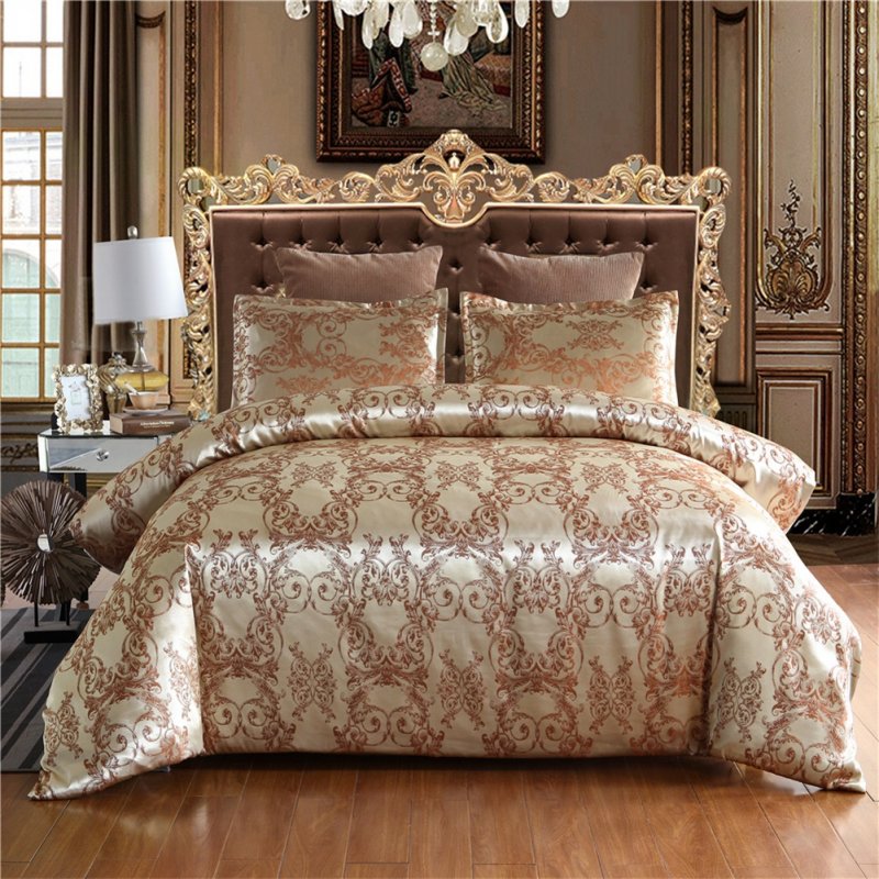 3pcs Night Bedding Jacquard Duvet  Cover Pillowcase For  Home  Hotel