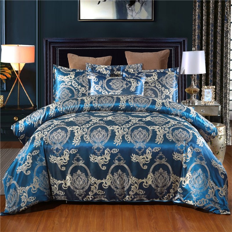 3pcs Night Bedding Jacquard Duvet  Cover Pillowcase For  Home  Hotel