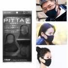 3pcs PITTA 3D Dust-proof Anti-fog PM2.5 Sponge Mask Protective Face Guard for Adult Kids Adult-black