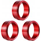 3pcs Red Anodized Aluminum Ac Climate Control Knob Ring Covers For Subaru Xv 13 Forester Red