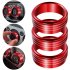 3pcs Red Anodized Aluminum Ac Climate Control Knob Ring Covers For Subaru Xv 13 Forester Red