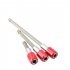 3pcs Screwdriver Bit Extension Rod Screw Driver Bits Hexagon Precision Magnetic Ring 1 4   Bit Stainless Steel Sleeve Post red