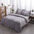 3pcs Simple  Printing Duvet  Cover Pillowcase Bedding  Sets For  Home  Hotel Milky white 228 228cm US Queen 
