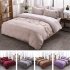 3pcs Simple  Printing Duvet  Cover Pillowcase Bedding  Sets For  Home  Hotel Milky white 260x230cm US King 
