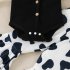 3pcs Summer Girls Cotton Suit Sleeveless Tank Tops Trousers Headscarf Three piece Set For Kids Aged 1 2 black 90cm 12 18M L
