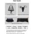 3pcs Women Lingerie Set Halter Top and Mini Skirt with G String Pant Black Medium  L 