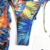 3pcs Women Swimsuit Suit Quick drying Fashion Printing Sexy Bikini Set For Summer Beach Party Swimming color 5 M