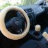 3pcs set Car Plush Fashion Universal Steering  Wheel  Cover Plush Pull Handle Brown