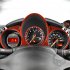 3pcs set Carbon Fiber Speedometer  Dashboard  Panel  Decoration  Sticker Car Accessories Compatible For 370z Universal Left Right Driving Red