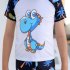 3pcs set Children Boy Cartoon Dinosaur Pattern Swimsuit  Blue Dinosaur 3XL