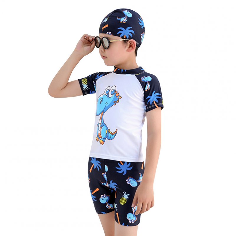3pcs/set Boy Dinosaur Pattern Swimsuit