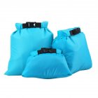 3pcs/set Coated Waterproof Dry Bag Storage Pouch Rafting Canoeing Boating Dry Bag Sky blue_1.5L 2.5L 3.5L