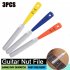3pcs set Double Sided Guitar Nut Slotting Saddle Files Luthier Tool Guitar Nut File Yellow   blue   orange