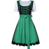 3pcs set Female Bavarian Traditional Dirndl Dress Elegant Dress for Beer Festival  blue XXL