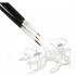 3pcs set Paint Brush Fine Hand Painted Thin Hook Line Pen Nylon Hair Brush for Watercoolor Oil Painting black