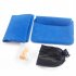 3pcs set Portable Travel  Set Comfortable Ultralight Eye Cover   Earplugs   Inflatable Square Air Pillow For Outdoor Camping Hiking as picture show