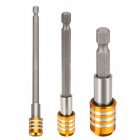 3pcs set Screwdriver Extension Bit Sleeve Post Fast Transfer Lever Stainless Steel 1 4 First Batch 3pcs