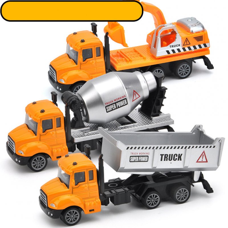 3pcs/set Simulate Sliding Alloy Car Model 1:64 Kids Toys Set Collection 3pcs engineering series