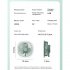 3w 5v Portable Mini Fan With Led Light 3 Levels Usb Rechargeable Air Cooling Fan Household Electrical Appliances White