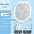 3w 5v Portable Mini Fan With Led Light 3 Levels Usb Rechargeable Air Cooling Fan Household Electrical Appliances White