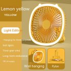 3w 5v Portable Mini Fan With Led Light 3 Levels Usb Rechargeable Air Cooling Fan Household Electrical Appliances yellow