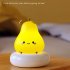 3w Cartoon Silicone Led Night Light USB Rechargeable Bedroom Bedside Lamps Christmas Gift For Girls Boys pear 3W