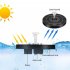 3w  LED  Solar  Fountain 1500mah Solar Battery Fountain With 6 Nozzles Garden Pond Fountain Pump Black