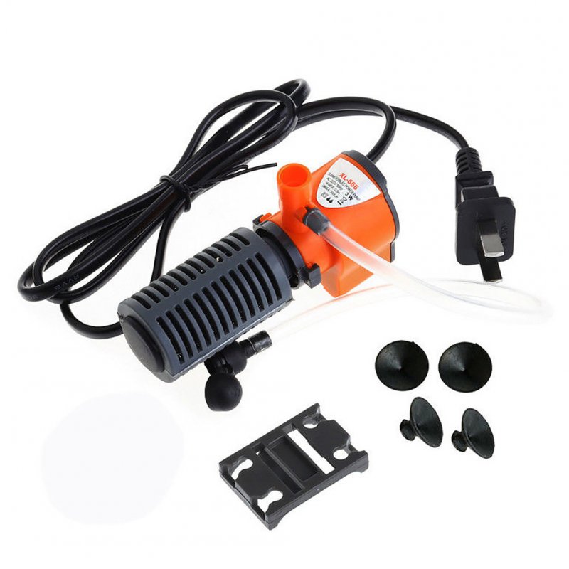 3w Mini Aquarium Internal  Filter 3-in-1 Submersible Pump Filter Oxygen Circulation For Fish Turtle Tank XL-666/3W single layer without rainforest