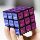 3x3x3 Magic Cube Periodic Table Printing Puzzles Toy for Kids  black