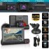 4 0 Inch HD 1080P Car Driving Recorder 170 Degree Wide angle Three Lens Touch Screen Car Dash Camera Video Recorder Black