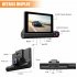 4 0 Inch HD 1080P Car Driving Recorder 170 Degree Wide angle Three Lens Touch Screen Car Dash Camera Video Recorder Black