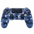 4 0 Wireless Bluetooth Controller Gamepad with Light Strip for PS4 Transparent Blue